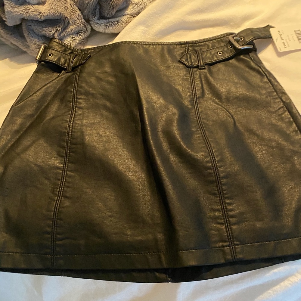 Free People Leather Skirt